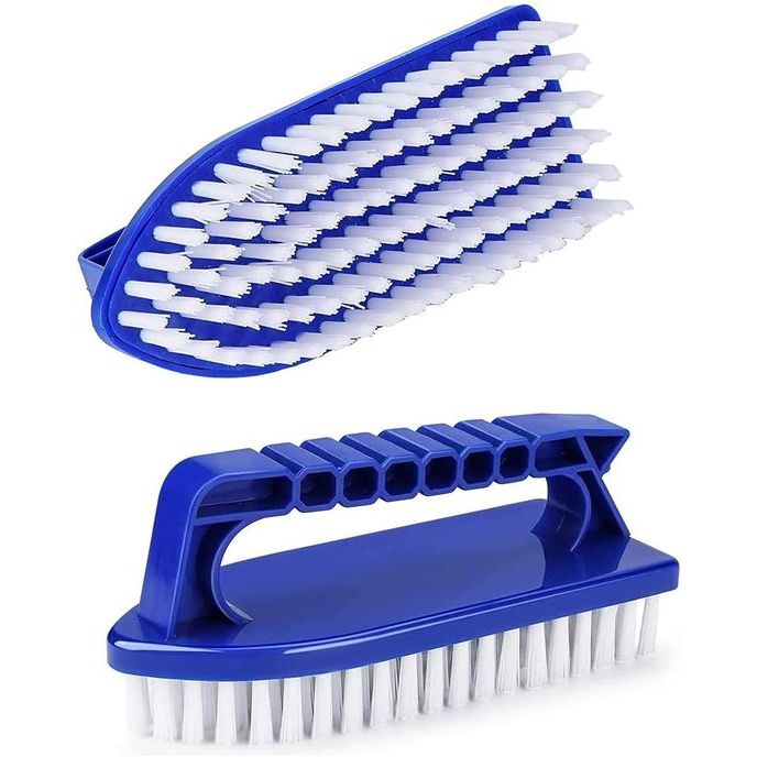 Zwembadsponsborstels, 4 stuks, zwembadreiniging, handschrobber, kunststof, zwembadborstel, herbruikbaar, met handvat voor het reinigen van vuil en mos