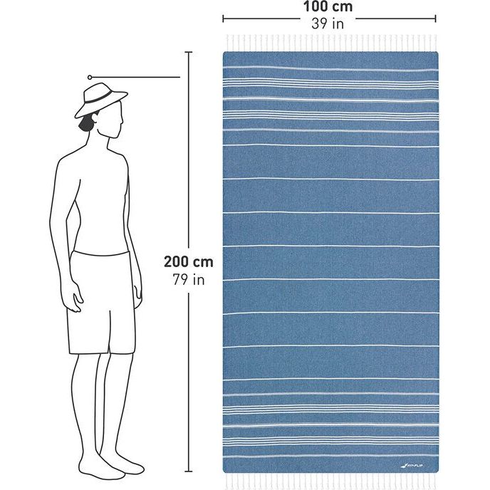 Hamamdoek van 100% gerecycled katoen, duurzaam en natuurlijk, saunahanddoek, strandhanddoek, badhanddoek, yogahanddoek, petrol, 100 x 200 cm