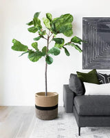 Plantenbak, bloempot, mand, plantenmand voor 26 cm plantenbak, katoenen touw, opbergmand voor speelgoed, dekens in de kinderkamer, moderne woondecoratie, 28 x 28 cm