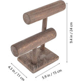2 dieren houten sieraden display T- bar armband halsketting houder sieraden organisator armband standaard voor winkel home etalage