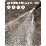 Deurmat voor buiten en binnen, deurmat voor buiten, antislip, weerbestendig, wasbaar, vuilvangmat, entreemat, deurmat voor huisdeur, keuken, balkon, 60 x 120 cm, bruin