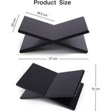 boekenstandaard | Acaciahouten kruisstandaard, displaystandaard, boekenhouder, leesboekenhouder, tijdschriftenstandaard, kookboekenhouder, muziekstandaard, stabiele open boekendisplay (zwart)