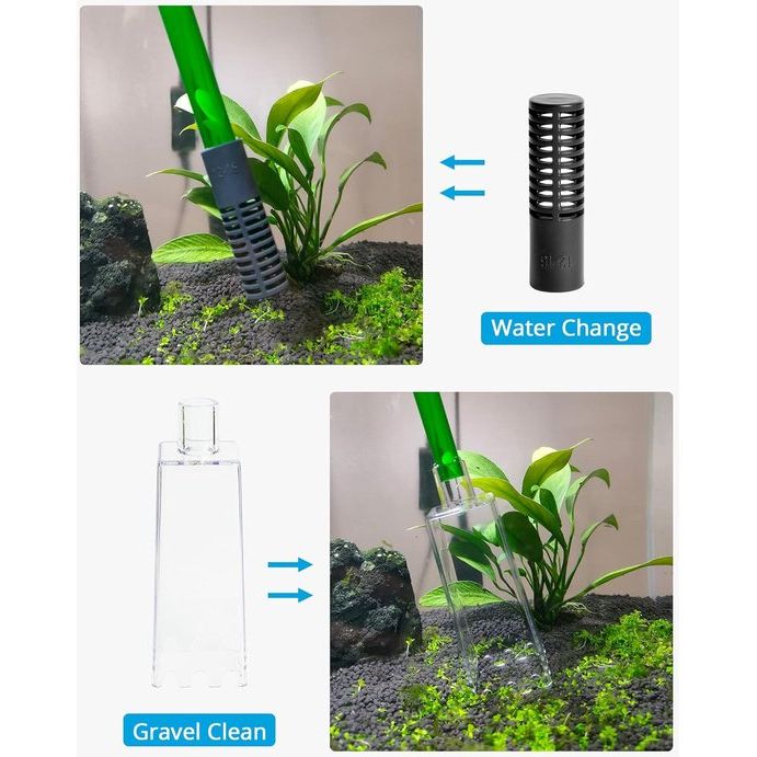 Aquarium waterwisselaar, grindreiniger voor aquarium, waterverversing en reiniging, handbediende stofzuiger, vloerreiniger
