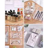 18 stuks lade-organizers, transparante lade-organizer, make-up-organizer, organizer voor keuken, make-up, kantoor, pennenbakjes