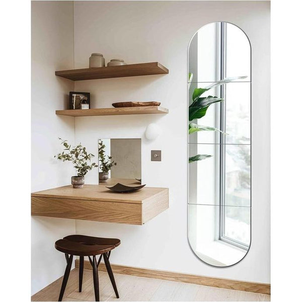 Materiaal: wandspiegel van hoogwaardig glas. De glazen spiegel maakt gebruik van geavanceerde polijsttechnologie om delicate randen te garanderen.