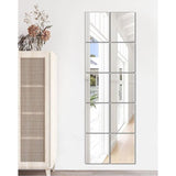 Wandspiegel, zelfklevende glazen spiegel, HD spiegeltegels, zelfklevende deurspiegel, full-body spiegel, zelfklevende spiegel voor muur, woonkamer, slaapkamer, badkamer, hal.