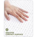 Badmat, antislip, wasbaar, 50 x 120 cm, zacht chenille, badkamertapijt, super absorberend, antislip, machinewasbaar, badmat voor douche, badkamer, bad, wit