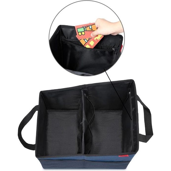 Autostoelorganizer voor voor- en achterbank, zittas voor volwassenen en kinderen, met bekerhouders, riembevestiging en opbergvakken voor speelgoed, boeken, snacks en ander keukengerei