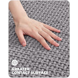 Badmat antislip wasbaar 50 x 80 cm, zacht chenille badkamertapijt superabsorberende badmat antislip machinewasbare badmat voor douche, badkamer, bad - grijs