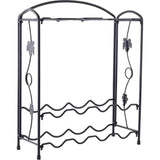 Weinregal aus schwarzem Metall, Aufbewahrung für Ihre Lieblingsweine,Flaschenregal für 8 Flaschen,Perfekt für die Hausbar und Familientreffen