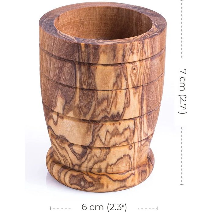 Olijfhouten theelichthouders | set van 3 | kandelaars voor woonkamer, badkamer, tafel | woondecoratie | romantische decoratie | kerstdecoratie | ronde vorm