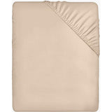 Hoeslaken 90x200cm - beige - geborsteld microvezel hoeslaken - 35 cm diepe zak