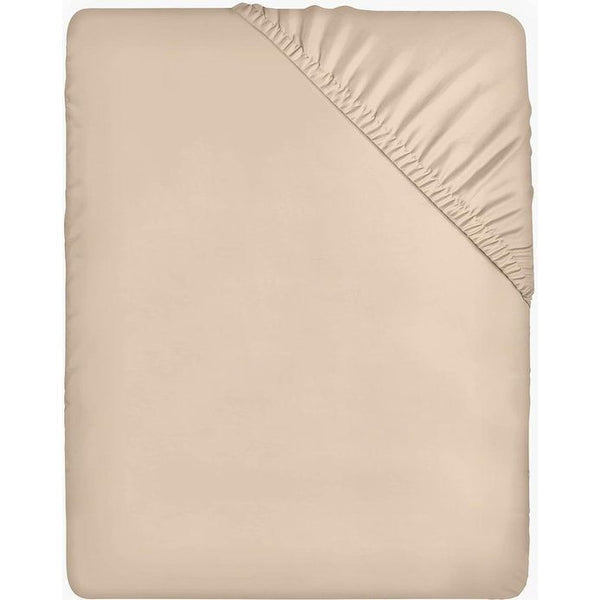 Hoeslaken 90x200cm - beige - geborsteld microvezel hoeslaken - 35 cm diepe zak