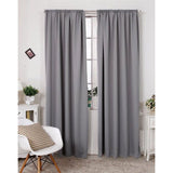 2 gordijnen, ondoorzichtig, 2-delige set verduisteringsgordijnen, thermisch gordijn met geplooide tape, verduisteringsgordijnen in zware kwaliteit