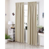 Verduisteringsgordijn, thermogordijn, met plooiband, zand, 135x245 cm