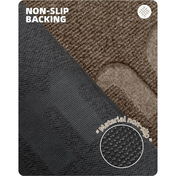 Deurmat voor buiten en binnen, deurmat voor buiten, antislip, weerbestendig, wasbaar, vuilvangmat, entreemat, deurmat voor huisdeur, keuken, balkon, 60 x 120 cm, bruin