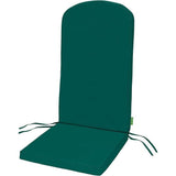 Premium Adirondack-stoel zitkussen | banden om vast te binden | gevuld met polyester | waterafstotende overtrek met ritssluiting | zacht, duurzaam en comfortabel (groen)