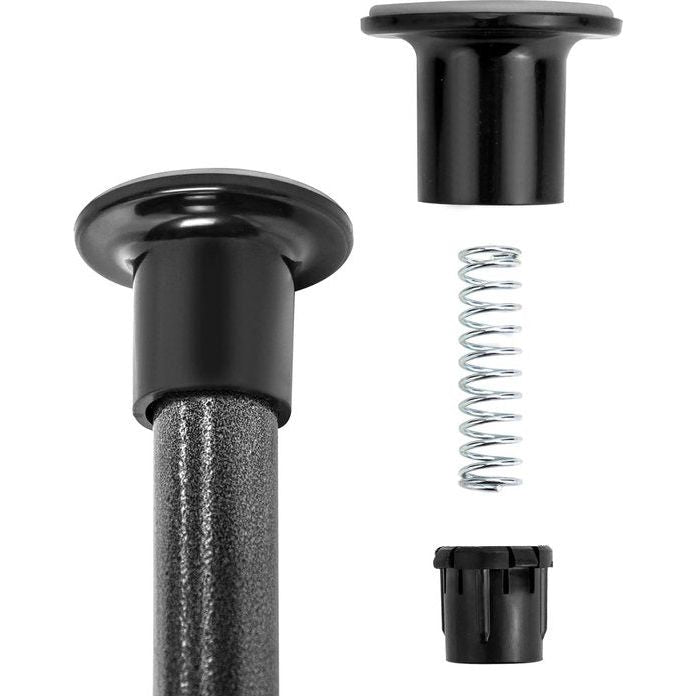 Telescopische kledingkast, telescopische kledingstang, voor slaapzaal, kleedkamer, slaapkamer, belasting per paal 50 kg, zwart