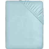 Hoeslaken 90x200cm - Spa Blauw - geborsteld polyester microvezel hoeslaken - 35 cm diepe zak