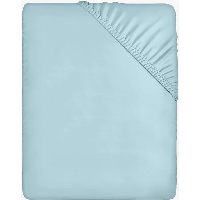 Hoeslaken 90x200cm - Spa Blauw - geborsteld polyester microvezel hoeslaken - 35 cm diepe zak