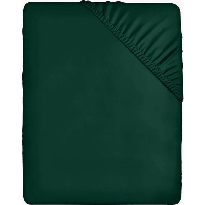 Hoeslaken 160 x 200 cm - Groen - Geborsteld polyester microvezel hoeslaken - 35 cm diepe zak