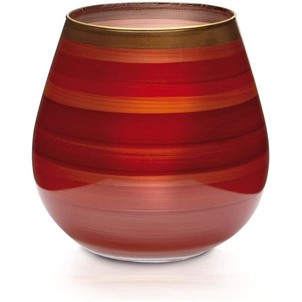 lantaarn Vesuvio Tomato vazen ​​van gekleurd glas, rood, 15 cm, middelgroot