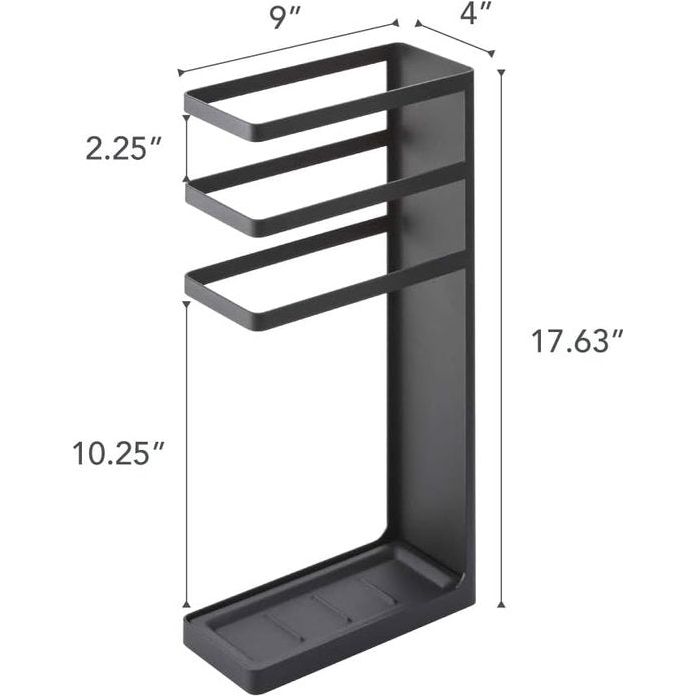 Layer paraplustandaard, staal, zwart, één maat