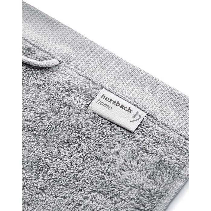 HERZBACH HOME-gasthanddoekenset van 3, 30 x 50 cm (zilvergrijs) – Hoogwaardige, zachte en absorberende gasthanddoeken van premium kwaliteit – 100% natuurlijk Egyptisch katoen (600 g / m²)