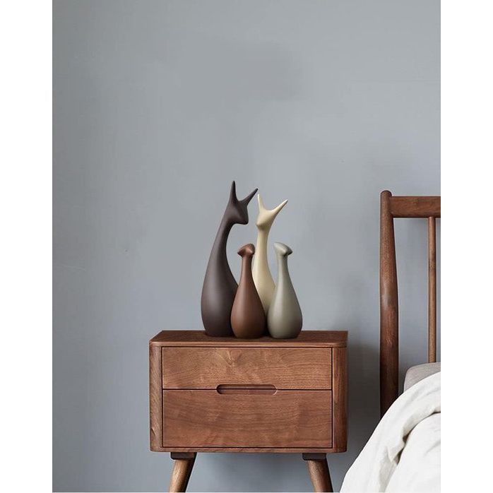 Dierenornament Porselein Decoratie Herten Keramiek Ambachten Kunst Creatieve inrichting Ornamenten Geschenk Familiematten Vier personen Huisherten.