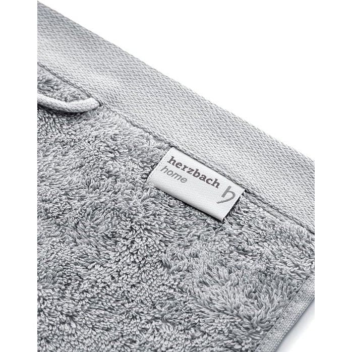 handdoek, badhanddoek, set van 2 stuks, premium kwaliteit, 100% Egyptisch katoen, 70 x 140 cm, 600g/m²., zilvergrijs, 70x140 cm