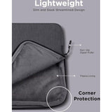 14 inch Laptop Urban Sleeve Case (waterafstotend), werkt met Chromebook (WWCB), grijs, 14 inch