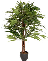 Kunstplant mango hoogte 130 cm groen 588 bladeren grote kamerplant mangoboom potplant boom kunstmatig