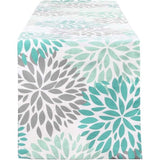 Tafelloper Home Decor tafelkleed loper tafelband koffiemat antislip decoratie tafeldecoratie bruiloft fris buiten bloem 35 x 180 cm turquoise