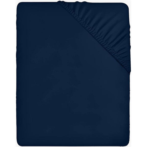 Hoeslaken 90x200cm - marineblauw - geborsteld polyester microvezel hoeslaken - 35 cm diepe zak