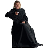 Knuffeldeken met mouwen, tv-deken, XXL, microvezel/fleece, wol