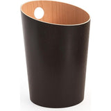 Prullenbak | Uniek ontwerp voor kantoor, slaapkamer, kinderkamer enz. | Bak van echt houtfineer | Bruin