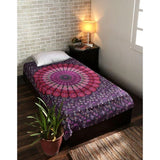 Mandala Wandkleed, Indiaas, bohemian orange psychedelic, bloemenmotief, boho