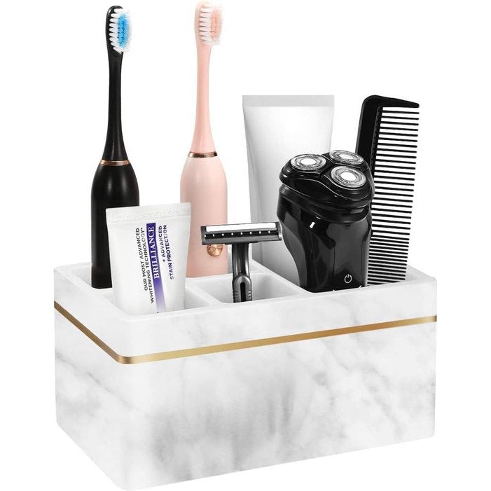 Tandborstelhouder, 5 sleuven elektrische tandenborstelhouder, tandpasta, heren, elektrisch scheerapparaat, houder, scheerstandaard, tandenborstelhouder, accessoires, opbergcontainer voor kam,