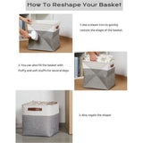 Set van 3 Sotrage-dobbelstenen, 28 x 28 x 28 cm, wit en grijs