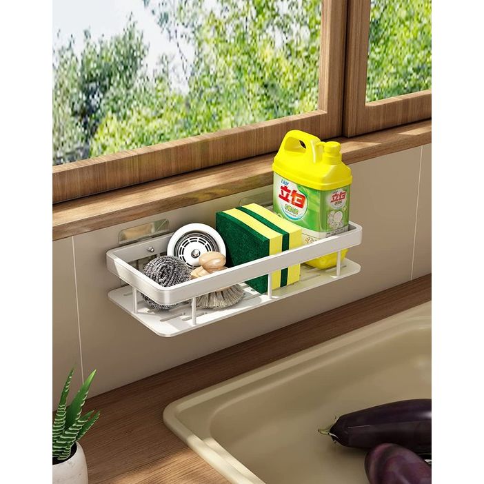 1 stuk, badkamerrek, aluminium douchemand, badkamerorganizer, accessoires, matte afwerking, douchemanden en doucheplanken