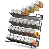 The Original Spice Rack Wall and Standing - Top Spice Organizer | Kruidenreksysteem | Kruidenrek, Kruidenrek, Kruidenpotjes met Plank 28 Potjes Inclusief Stickers, Trechter