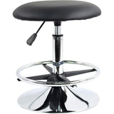 Vierkante draaikruk met wielen PU Leahter rolkruk in hoogte verstelbare kruk voor spa-salon massage wit