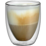 WMF - Luxe dubbelwandige cappuccino glazen - 6-delige set, dubbelwandige glazen 250 ml - zweefeffect, thermoglazen, hittebestendig theeglas, koffieglas