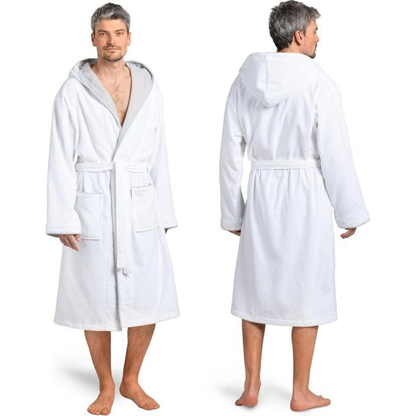 Badjas voor heren, badstof, katoenfluweel, ochtendjas voor heren, katoenvelours, katoen, Oeko-Tex, extra zacht