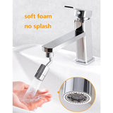 Universele spatfilterkraan, 720° draaibare waterafvoerkraan sproeikopadapter, keukenborrelkraan sproeikop met 4-laags gaasfilter en 2 O-ringventielen, lekvrij