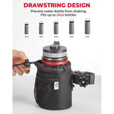 Bidonhouder voor op de fiets, Oxford-stof, universele waterfleshouder met netvak, bekerhouder voor kinderwagen, motorfiets, fiets, rolstoel, scooter, boot