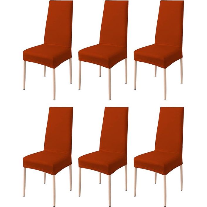 Set van 2 waterdichte stoelhoezen, stretch, universeel, zacht en comfortabel, oranje