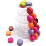 macaron tower 6 verdiepingen transparante cake stand plastic macaron display stand voor bruiloft verjaardag partij dessert gebak Cake plaat