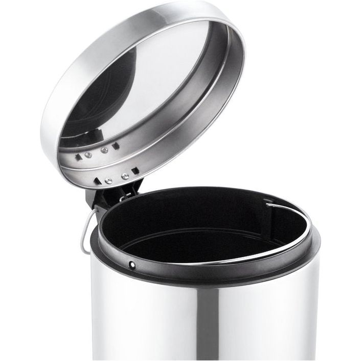 SENSEA - URBAN badkamerprullenbak - 5L - Rond - Staal - Grijs - Chroomafwerking