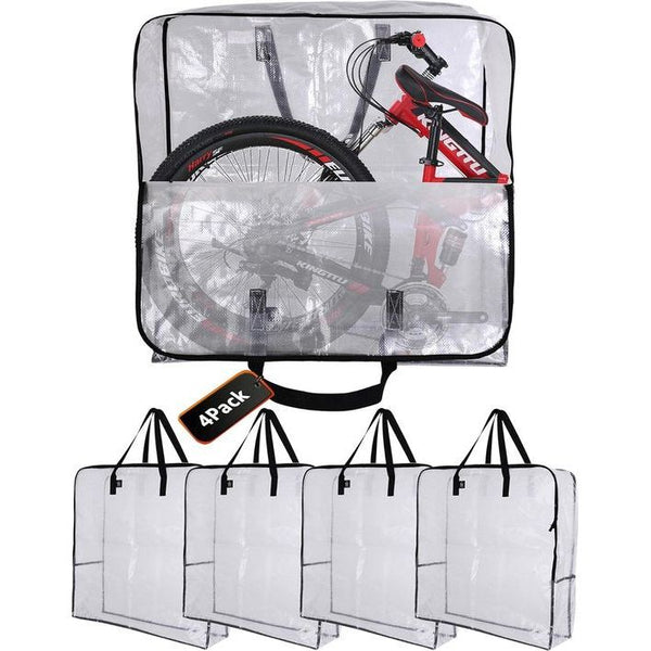 95L onderbedopbergbox met handvatten en ritsen opbergtas, vouwfietstas, kledingopberger, verhuistassen draagvermogen 22,7 kg (pak van 5)